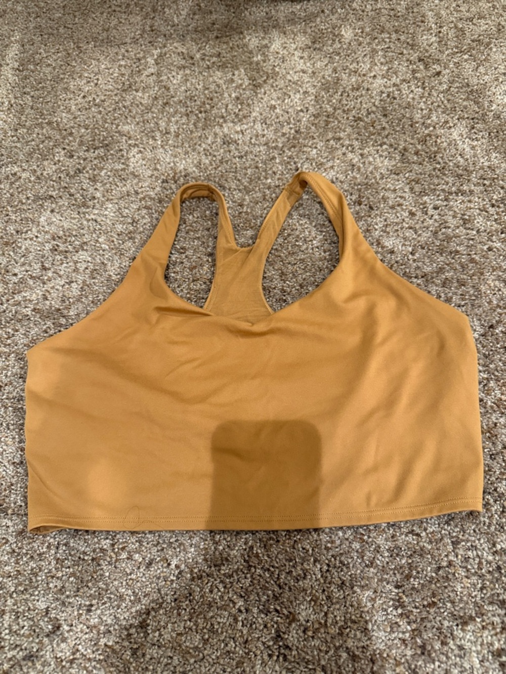 PINK Victoria's Secret Mustard Racerback Sports Bra